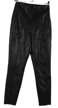 Dámské černé potažené kalhoty Asos 