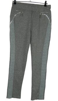 Dámske sivé teplákové nohavice