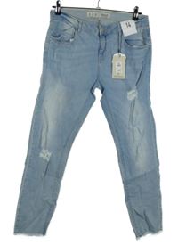 Nové - Dámské světlemodré skinny rifle s prošoupáním Denim 