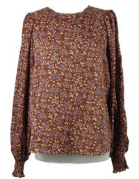 Dámská rezavá kytičkovaná halenka George 