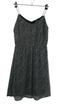 Dámske čierno-sivé vzorované šifónové šaty Vero Moda