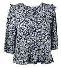 Dámska tmavomodrá kvietkovana blúzka George