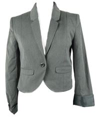 Dámské šedé crop sako H&M