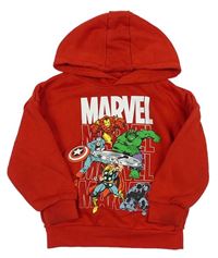 Červená mikina s Avengers a kapucňou Marvel