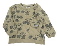 Béžová mikina s Mickey Mouse Disney