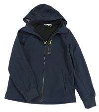 Tmavomodrá softhellová bunda s kapucí H&M
