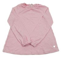 Bílo-růžová pruhovaná tunika Topolino