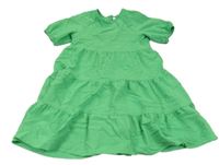 Zelené plátenné šaty Tu