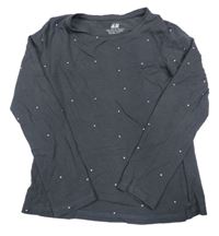 Sivé tričko s bodkami H&M