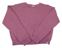 Vínová melírovaná crop mikina Kids