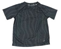 Antracitové vzorované športové tričko zn. H&M