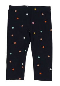Tmavomodré puntíkaté capri legíny H&M
