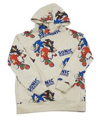 Béžová mikina se Sonicem a kapucí H&M