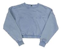 Světlemodrá crop mikina riflového vzhledu George