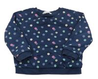 Tmavomodrá bodkovaná á mikina M&S