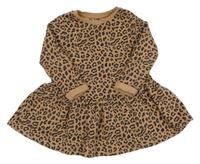 Hnědo-černé vzorované teplákové šaty F&F