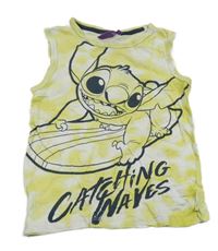 Svetlozelené batikované tielko so Stitchem Disney