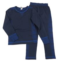 2set - Tmavomodro-modré spodní triko + kalhoty Topolino