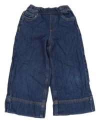 Tmavomodré široké rifle 