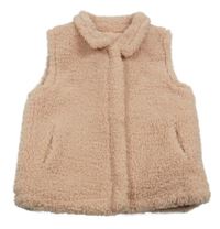 Svetloružová huňatá podšitá vesta St. Bernard