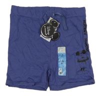 Nové - Modré bavlnené kraťasy s Mickeym Disney