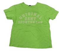 Zelené tričko s nápisem Gant