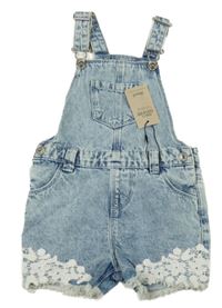 Nové - Svetlomodré rifľové na traké kraťasy s čipkou Denim Co.