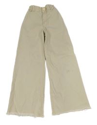 Světlebéžové wide leg rifle Zara