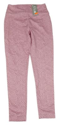 Nové - svetlěrůžové vzorované športové legíny Dunnes Stores