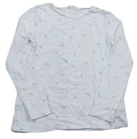 Biele tričko s kvietkami H&M