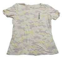Béžovo-svetloružové army tričko s nápisom Primark