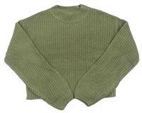 Khaki crop sveter New Look