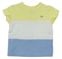Žlto-bielo-modré pruhované tričko Next