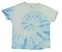 Bielo-modré batikované crop tričko M&S