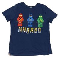 Tmavomodré tričko Ninjago s flitry H&M