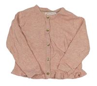 Světlerůžový propínací svetr Primark