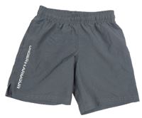 Šedé šusťákové sportovní kraťasy s logem Under Armour