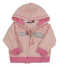 Svetloružová -ružová prepínaci mikina s logom a kapucňou McKenzie