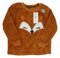 Nové - Medová chlpatá mikina s jezevcem George