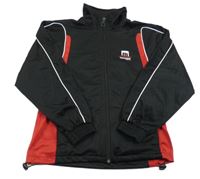 Čierno-červená športová prepínaci mikina Manguun