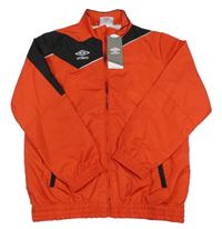 Nové - Červeno-černá šusťáková sportovní bunda Umbro