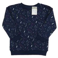 Nové - Tmavomodrá hvězdičkovaná mikina Primark 