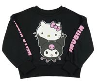 Čierna crop mikina s Kitty Primark