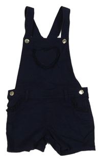 Tmavomodré riflové laclové kraťasy s volánky 