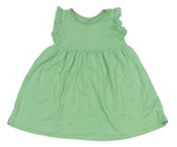 Svetlozelené bavlnené šaty s volánikmi LC Waikiki