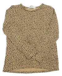 Béžovo-čierne vzorované tričko H&M