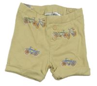 Béžové žebrované kraťasy s kolečky H&M