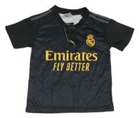 Nové - Černý funkční fotbalový dres Real Madrid