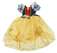 Kostým - Žluto-tmavomodro-červeno-světlemodré šaty - Sněhurka George