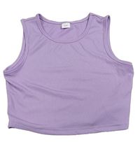 Levandulový rebrovaný crop top